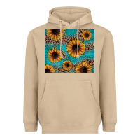 Mushroom sunflower turquoise glitter Heavyweight Hoodie - JahusDesignShop