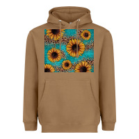Toasted Coconut sunflower turquoise glitter Heavyweight Hoodie - JahusDesignShop