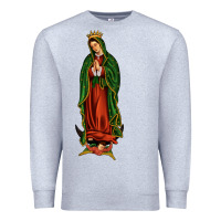 Heather Grey our lady of guadalupe Premium Sweatshirt - JahusDesignShop