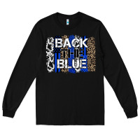 Black back the blue brushstroke Long Sleeve Tee - Zillion Design Studio