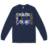 Navy back the blue brushstroke Long Sleeve Tee - Zillion Design Studio