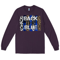 Plum back the blue brushstroke Long Sleeve Tee - Zillion Design Studio