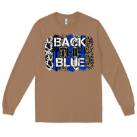 Toasted Coconut back the blue brushstroke Long Sleeve Tee - Zillion Design Studio