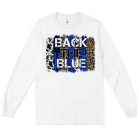White back the blue brushstroke Long Sleeve Tee - Zillion Design Studio
