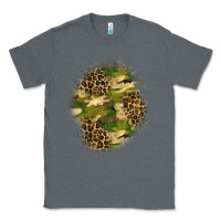 Charcoal Heather camouflage and leopard patch  4 Classic Tee - BundleAndBundleShop