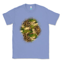 Colony Blue camouflage and leopard patch  4 Classic Tee - BundleAndBundleShop
