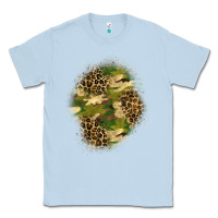 Dusty Blue camouflage and leopard patch  4 Classic Tee - BundleAndBundleShop