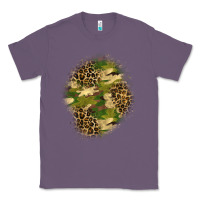 Lavender camouflage and leopard patch  4 Classic Tee - BundleAndBundleShop
