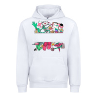 White custom name nurse Urban Hoodie - NancyCooperArtShop