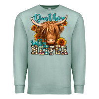 Seafoam don't be a salty heifer long haired cow Premium Sweatshirt - Jasminsmagicworld