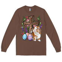 Chestnut Easter bunny and floral cross Long Sleeve Tee - RanaPortraitStore