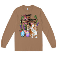 Toasted Coconut Easter bunny and floral cross Long Sleeve Tee - RanaPortraitStore