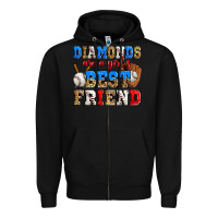Black diamonds are a girl's best friend baseball Zipper Hoodie - Zillion Design Studio