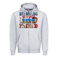 Heather Grey diamonds are a girl's best friend baseball Zipper Hoodie - Zillion Design Studio