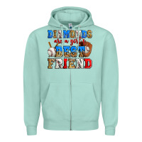 Seafoam diamonds are a girl's best friend baseball Zipper Hoodie - Zillion Design Studio