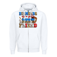 White diamonds are a girl's best friend baseball Zipper Hoodie - Zillion Design Studio