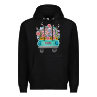 Black truck with flowers Premium Hoodie - MaliasSmallBusiness