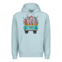 Blue Mist truck with flowers Premium Hoodie - MaliasSmallBusiness