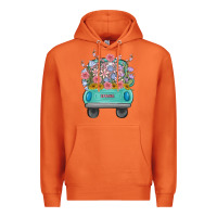 Carrot truck with flowers Premium Hoodie - MaliasSmallBusiness