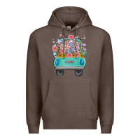 Coffee truck with flowers Premium Hoodie - MaliasSmallBusiness