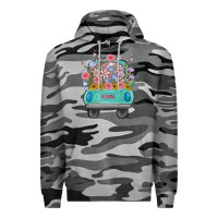 Slate Camo truck with flowers Premium Hoodie - MaliasSmallBusiness