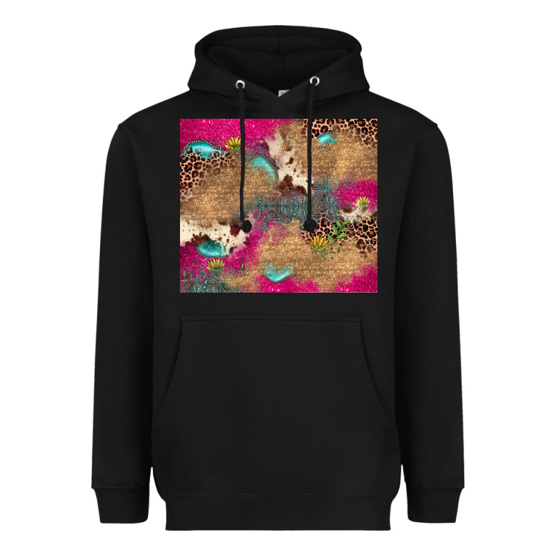 Pink Glitter Leopard Sunflower Gemstone Heavyweight Hoodie by JahusDesignShop | Teevron