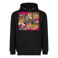 Black pink glitter leopard sunflower gemstone Heavyweight Hoodie - JahusDesignShop