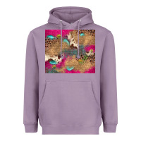 Lavender pink glitter leopard sunflower gemstone Heavyweight Hoodie - JahusDesignShop
