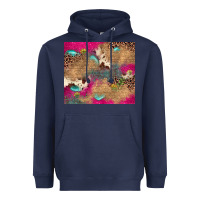 Navy pink glitter leopard sunflower gemstone Heavyweight Hoodie - JahusDesignShop