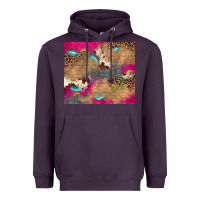 Plum pink glitter leopard sunflower gemstone Heavyweight Hoodie - JahusDesignShop