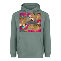 Sage pink glitter leopard sunflower gemstone Heavyweight Hoodie - JahusDesignShop