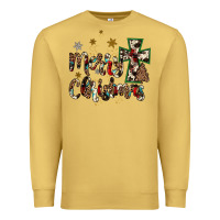 Antique Gold merry christmas wood slice ornament Premium Sweatshirt - JahusDesignShop
