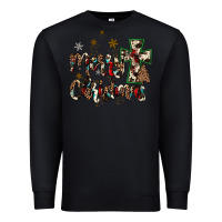 Black merry christmas wood slice ornament Premium Sweatshirt - JahusDesignShop