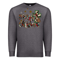 Charcoal Heather merry christmas wood slice ornament Premium Sweatshirt - JahusDesignShop