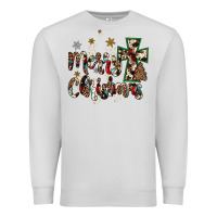 Dove Grey merry christmas wood slice ornament Premium Sweatshirt - JahusDesignShop