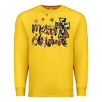 Merry Christmas Wood Slice Ornament Premium Sweatshirt | Teevron