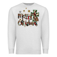 Oatmeal Heather merry christmas wood slice ornament Premium Sweatshirt - JahusDesignShop