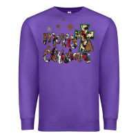 Purple merry christmas wood slice ornament Premium Sweatshirt - JahusDesignShop