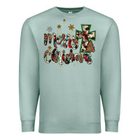 Seafoam merry christmas wood slice ornament Premium Sweatshirt - JahusDesignShop