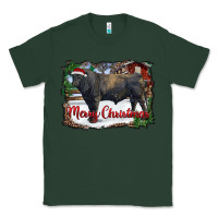 Sports Green merry christmas black angus bull and farm Classic Tee - RanaPortraitStore