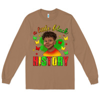 Toasted Coconut a little black history with boy juneteenth Long Sleeve Tee - texasbilliewilder