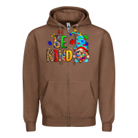 Chestnut be kind autism gnome Zipper Hoodie - Zillion Design Studio