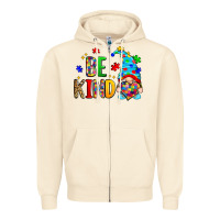 Sandshell be kind autism gnome Zipper Hoodie - Zillion Design Studio