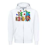 White be kind autism gnome Zipper Hoodie - Zillion Design Studio