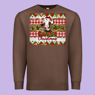 Moooey Christmas Premium Sweatshirt Designed By Artiststas