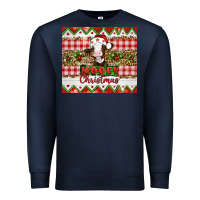 Navy Moooey christmas Premium Sweatshirt - Artiststas