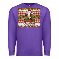 Purple Moooey christmas Premium Sweatshirt - Artiststas