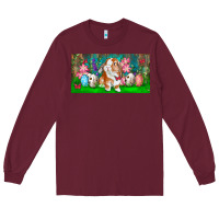 Burgundy Spring Easter Bunny Long Sleeve Tee - RanaPortraitStore