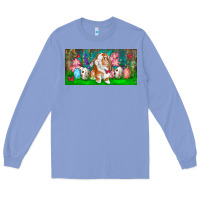 Colony Blue Spring Easter Bunny Long Sleeve Tee - RanaPortraitStore