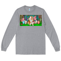 Heather Grey Spring Easter Bunny Long Sleeve Tee - RanaPortraitStore